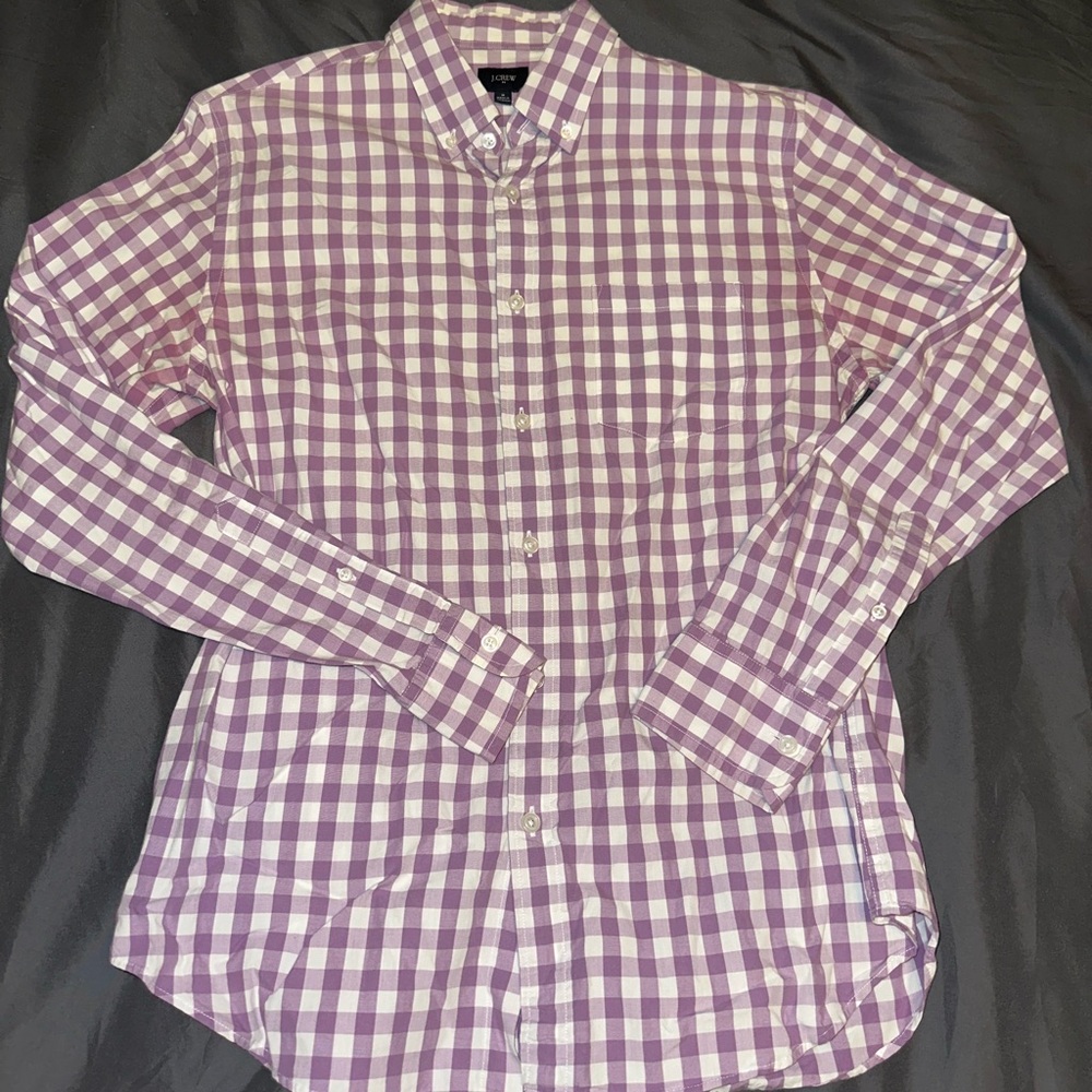 Purple and White J. Crew Button Down